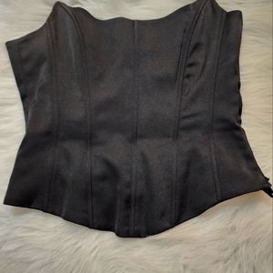 Strapless Plain Crop Top Corset